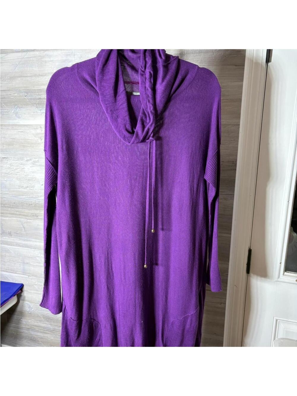 Neiman Marcus Purple Cowl Neck Pullover Sweater Small 969
